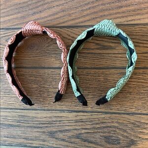 Braided Headbands in Pink and Green